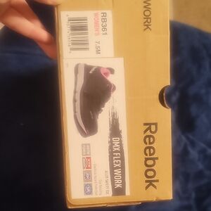 Reebok Black and Pink DMX Flex Work Shoes